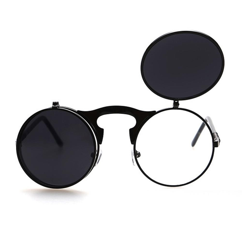 Steampunk Flip Lens Sunglasses Round/Circular Cosplay 