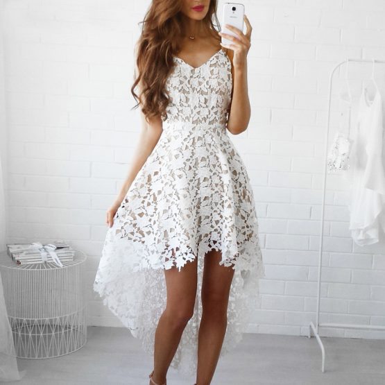 white lace dress