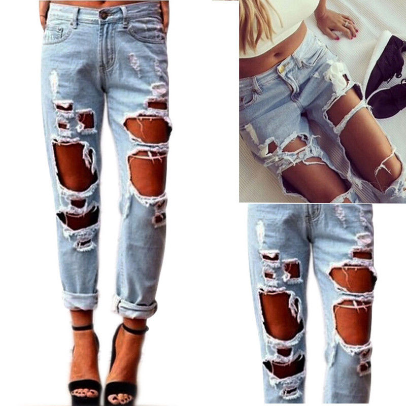 very distressed jeans womens