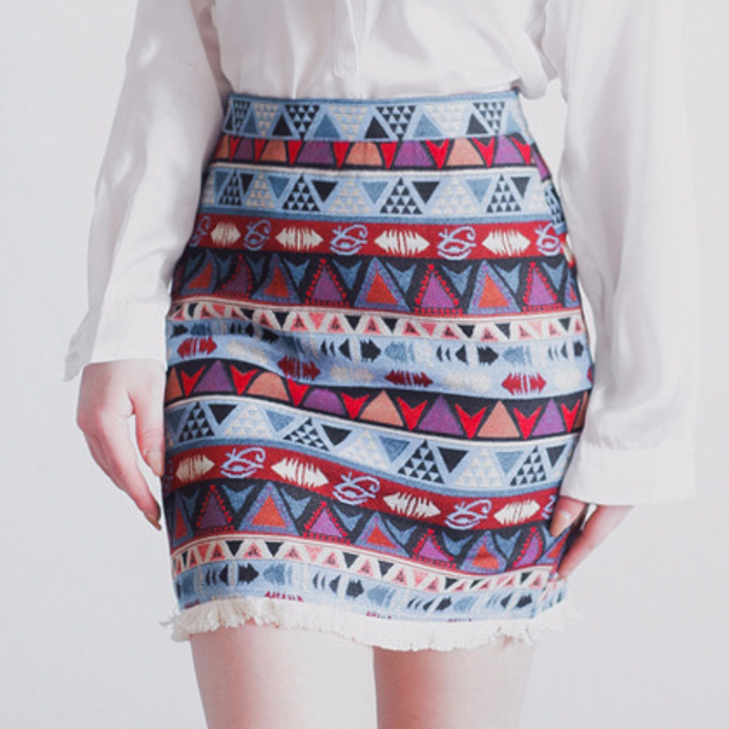 Short Bohemian Style Pencil Skirt | Top Tier Style