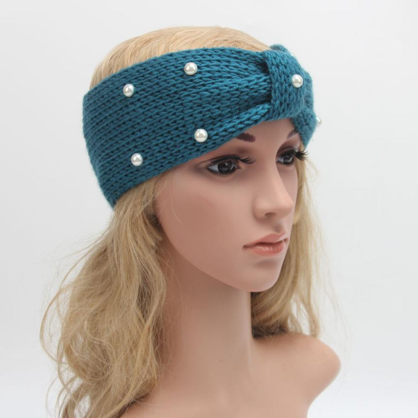 Knitted Faux Pearl Headband | Top Tier Style