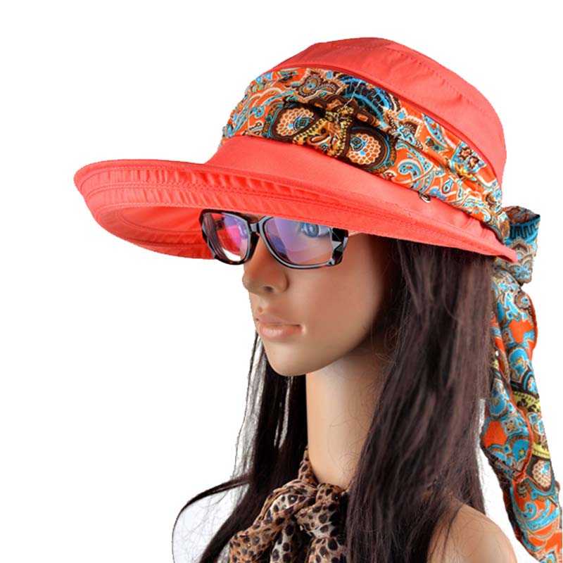 2 Piece Detachable Sun Hat with Scarf
