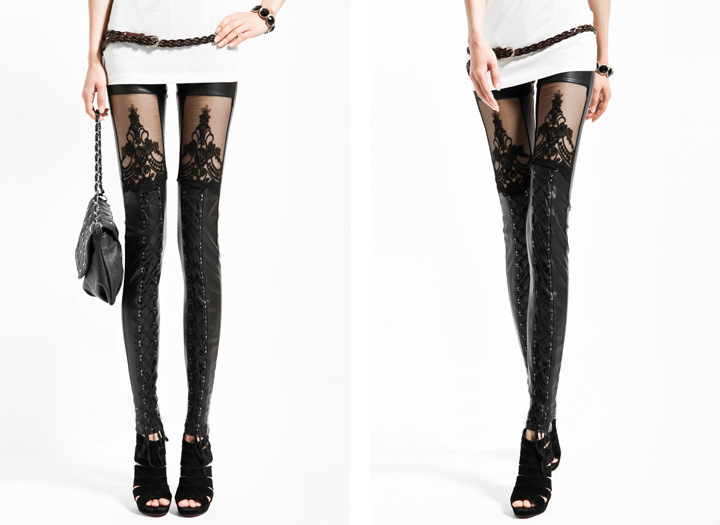 lace tights <3  Lace tights, Lace leggings outfits, Lace leggings