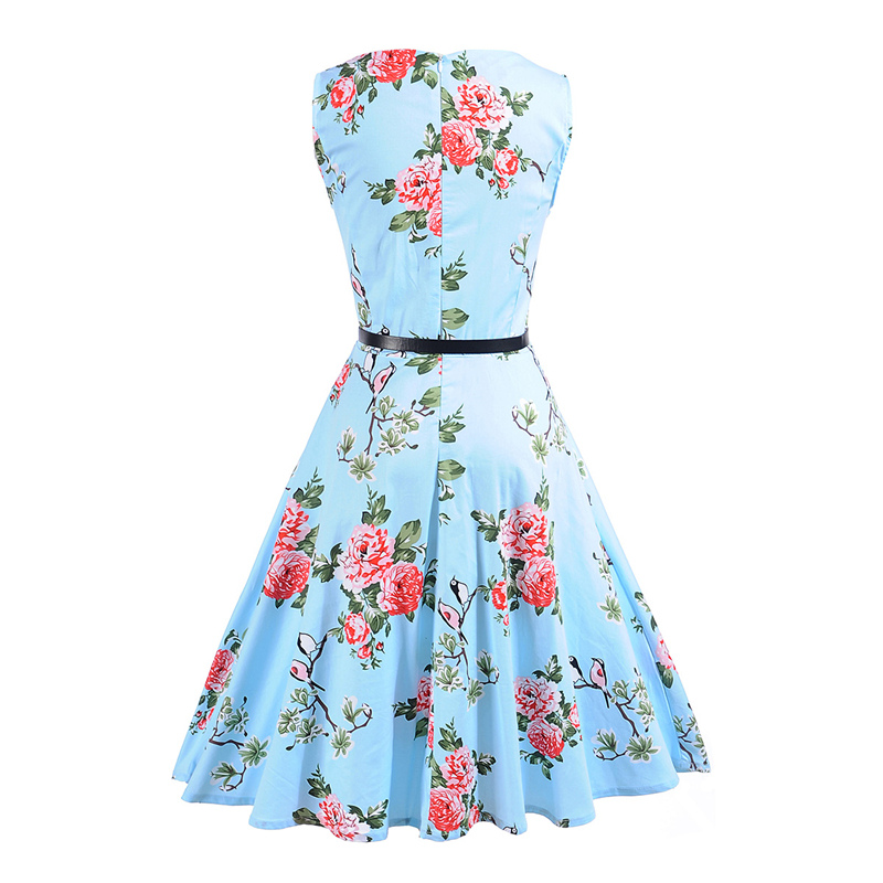 Vintage Floral Print Summer Dress | Top Tier Style