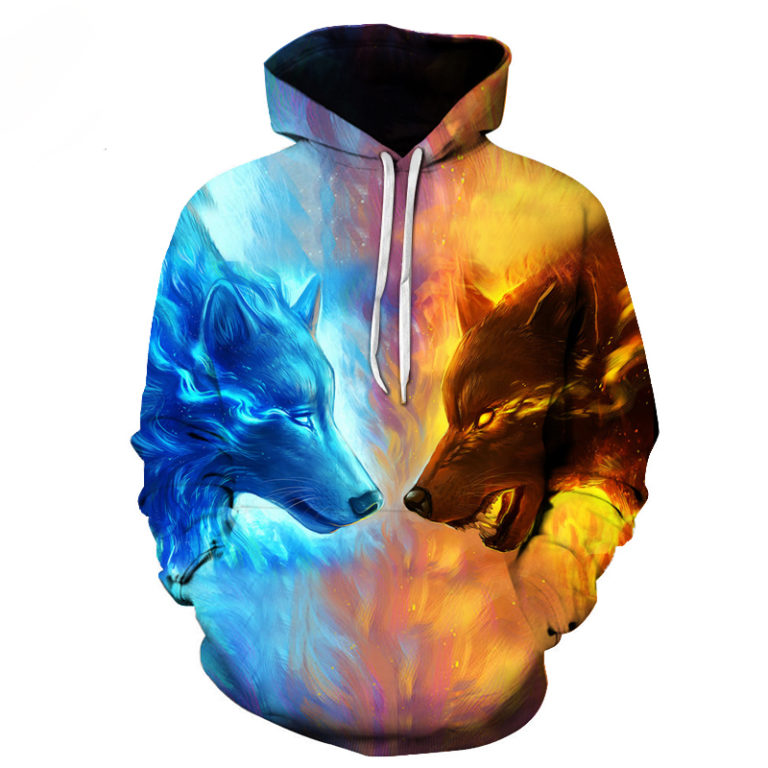 Fire and Ice Dire Wolf Hoodie | Top Tier Style